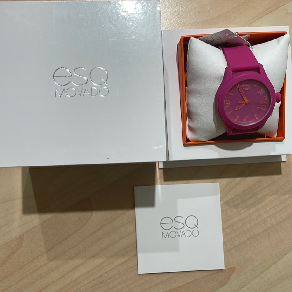 Pink esq Movado woman watch